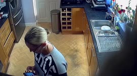 Watch moment carer crook stole groceries from the home of an MS-sufferer