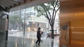 Clean-up operations underway after Typhoon Jebi leaves 11 dead and hundreds injured in western Japan