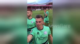 Gracious Gateshead FC players thank travelling fans after away victory