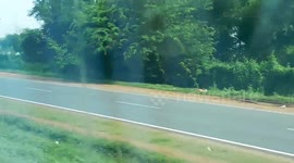 National highway from car camera