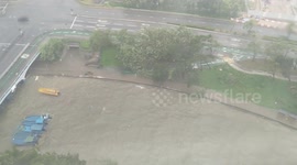 Storm surge from Typhoon Mangkhut batters Hong Kong