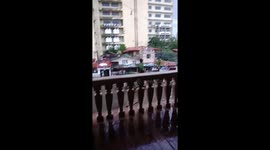 Aftermath of typhoon that hit wedding in the Philippines