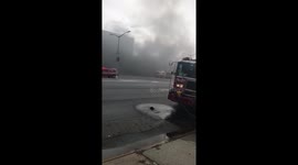 Mall garage on fire