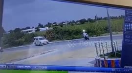 SUV driver pulls Hollywood-style stunt to save bike riders