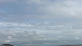Clacton Airshow 2018 - RAF Typhoon Hovers Goodbye