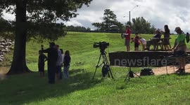 Cape Fear River in North Carolina at Near Record Level as a Result of Hurricane Florence Flooding