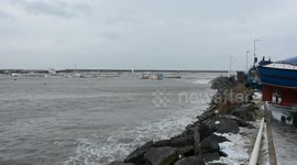 Storm Emma batters Holyhead Marina (3)