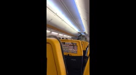 Ryanair airplane inside