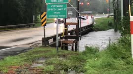 Lower Little River floods the town of Spring Lake after Hurricane Florence