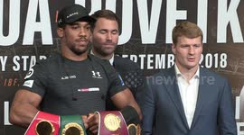 Anthony Joshua and Alexander Povetkin go head to head ahead of their fight at Wembley
