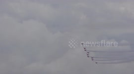 Exellent Red Arrows full display Duxford Battle of Britain Air Show 23sep18 452p