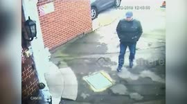 Heartless man pickpockets elderly lady as he holds door open for her