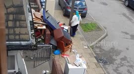 Nightmare Neighbours fly-tip down residential street