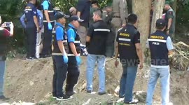 Three killers of British millionaire Alan Hogg return to crime scene