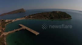 Drone footage Shooting in Porto Palermo Castle Albania