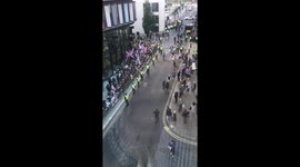Tommy Robinson Protest Old Bailey (birds eye view)