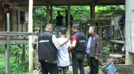 Alan Hogg's hitmen return to kitchen where they celebrated Brit's death