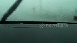 Extremely strong winds in thunderstorm