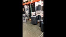 Shoppers criticised for opening suitcase boxes