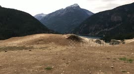 rising shot of diablo lake