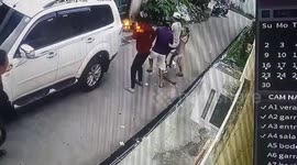 Eight-year-old girl tackles gun-wielding robbers after they mug her father