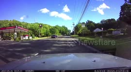 TRACTOR TRAILER ALMOST CAUSES ACCIDENT
