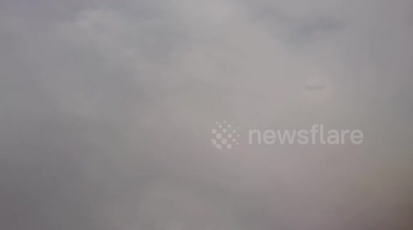 Subtle glory circles plane shadow over Ireland