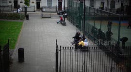 London youths hang out in park