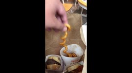 Man finds legendary foot-long curly fry in his fast food order