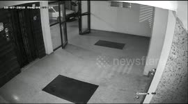Newsflare Edit - Alleged thief breaks into a happy dance after successful burglary