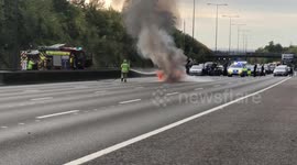 BMW fire on the M25