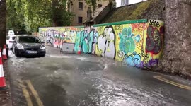 Massive flooding in east London