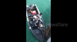 the moment to save tsunami victims in Palu