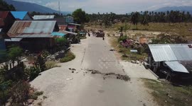 Palu, Selawasi. The village of Petobo after the impact of the earthquake and liquefaction made mud flow like waves.