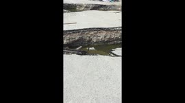 Massive cracks in roadways and widespread damage in Palu Sulawesi