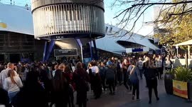 Long queue for BTS merchandise ahead of performance at The O2