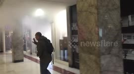 Exclusive footage shows attempted robbery at watch store in north London shopping centre