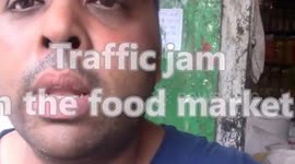 SYLHET CITY BANGLADESH TRAFFIC JAM IN THE FOOD MARKET A LOT OF PROBLEMS