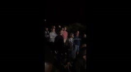 England fans sing national anthem in Croatia on a hill