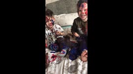 British mum shocked to find toddlers covering themselves and her bed in paint