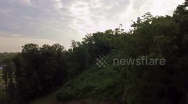 Beautiful, giant cross at sunset