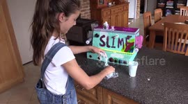 Kid inventor makes her very own slime ingredient dispensing machine