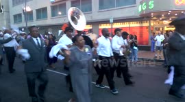 Traditional New Orleans wedding party