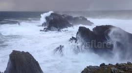 Remains of Hurricane Gonzalo pass over Scotland's Western Isles