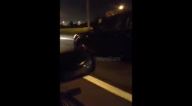 Old Man Drives On Rims For Over 2Km Without Noticing