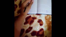 Left hand writing upside down