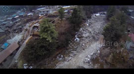 High altitude Drone flight over Lower Pisang Nepal