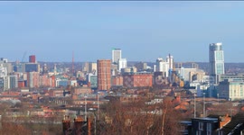 Leeds City Skyline 2014  Scrolling Panorama
