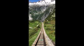 Amazing footage shows first-person perspective of Switzerland's steepest funicular railway