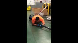 While working late night taking cover